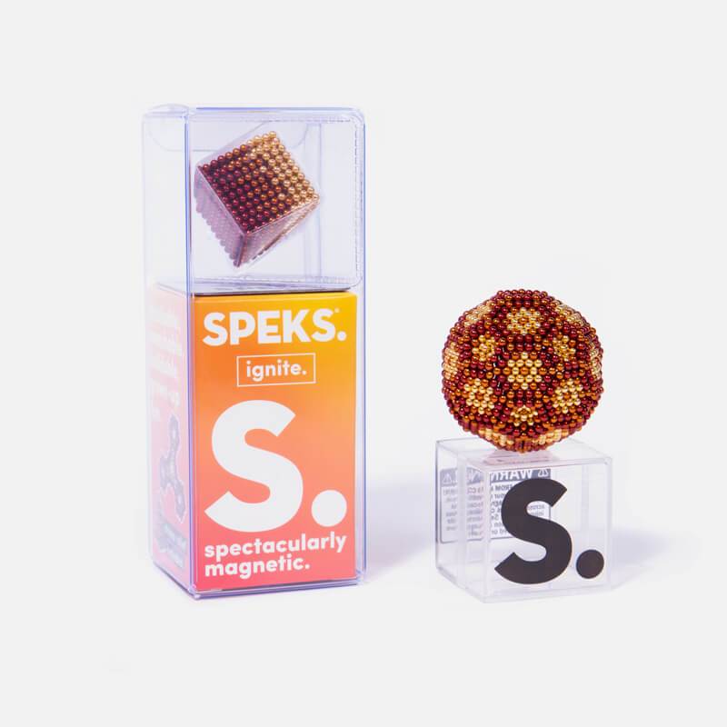 Speks 1000 - Stripes 2.5mm Magnet Balls Ignite